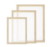 Worown 3 Tailles Cadre à Papier en Bois Fabriqué à la Main, Kit Fabrication Papier Artisanal, Tamis à Papier Forme pour Artisanat en Papier, Bricolage, Décoration Maison, Loisirs Créatifs