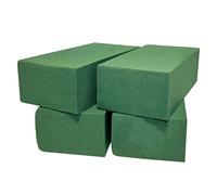 Worown 4 Pièces Blocs de Mousse Florale Verte, 22 x 10 x 7 cm, pour Fleurs, Mariage, Showroom et Décorations de Jardin