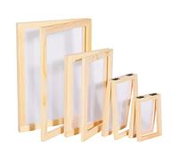Worown 4 Taille (A4, A5, A6 et A7) Écran de Fabrication de Papier, (2 en 1) Moule de Fabrication Papier en Bois, Cadre de Fabrication de Papier en Bois pour l'artisanat en Papier Bricolage