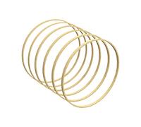 Worown 6 pièces 15cm Anneaux en Bambou, Cerceaux en Bois, Couronne Bambou pour Faire Un décor de Couronne de Mariage et Artisanat Mural