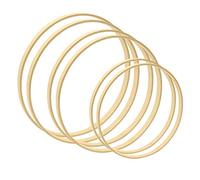 Worown 6 pièces (20, 25 & 30 cm) Anneaux en Bambou, Cerceaux en Bois, Couronne Bambou pour Faire Un décor de Couronne de Mariage et Artisanat Mural