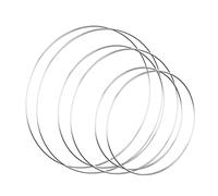 Worown 6 pièces (20, 25 & 30 cm) Argent Cercle Métal, Anneau pour Couronne, Cerceau Metallique pour Faire Un décor de Couronne de Mariage et Artisanat Mural