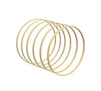 Worown 6 pièces 20cm Anneaux en Bambou，Cerceaux en Bois，Couronne Bambou pour Faire Un décor de Couronne de Mariage et Artisanat Mural, CRL170