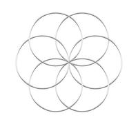 Worown 6 pièces 25cm Argent Cercle Métal, Anneau pour Couronne, Cerceau Metallique pour Faire Un décor de Couronne de Mariage et Artisanat Mural