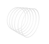 Worown 6 pièces 25cm Blanc Cercle Métal, Anneau métallique, Cerceau Metallique pour Décoration de Mariage et Intérieure, Création d'artisanat