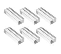 Worown 6 Pièces Porte Carte Table Acrylique, Porte Menu Mariage Transparent, Support Acrylique Menu / Photo pour Banquets, Cafés, Restaurants, Magasins(10x3x2 cm)