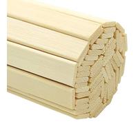 Worown Lot de 120 bâtons de bambou naturel solides de 40 cm, bâtons en bois, extra longs pour projets d'artisanat, 400 mm x 10 mm x 2 mm