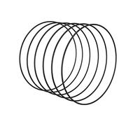 Worown Lot de 6 Anneaux en métal Noir de 20 cm pour Couronne de Mariage et décoration Murale