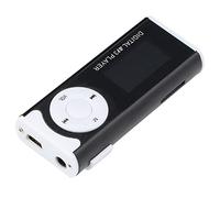 Worparsen Mini lecteur de musique MP3 avec écran LCD, prise en charge USB, carte micro SD 16 Go, lecteur multimédia numérique portable noir