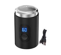 Worparsen Mini rasoir de voyage multifonction en aluminium pour barbe Jaune