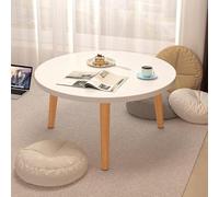 Worparsen Petite table basse ronde de 60 cm - Assemblage facile - Antidérapante - Table basse de loisirs - Style nordique - Activité pour enfants - Blanc