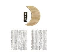 Worparsen Tableau à lettres écologique en forme de lune pour nouveau-né - Décoration largement appliquée - B