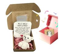Worry Bear Hug - 2.17x2.17x0.98 inches Hugging Bear in A Box, My Little Worry Plush, Handmade Keepsake Animal | Pocket Plush for Uplifting Care Good Luck Men Lovers Friend Adults Kids