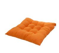 Worsendy Galettes de Chaise, Coussin de Chaise Souple Rembourré avec Liens Décoration Portable Maison Bureau Multi-Colore Orange,Irresistibly Cushiony Soft Seat Cushion 40 x 40 cm (Orange)