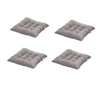 Worsendy Galettes de Chaise, Lot de 4 Galettes de Chaise,Irresistibly Cushiony Soft Seat Cushion,Coussins matelassés,40x40x8cm,Doux et Confortable - decoratif (Gris)