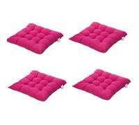 Worsendy Galettes de Chaise, Lot de 4 Galettes de Chaise,Irresistibly Cushiony Soft Seat Cushion,Coussins matelassés,40x40x8cm,Doux et Confortable - decoratif (Rose Rouge)
