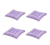 Worsendy Galettes de Chaise, Lot de 4 Galettes de Chaise,Irresistibly Cushiony Soft Seat Cushion,Coussins matelassés,40x40x8cm,Doux et Confortable - decoratif (Violet Clair)