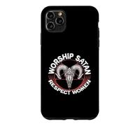 Worship Satan Respect Femme Sataniste Satanique Coque pour iPhone 11 Pro Max