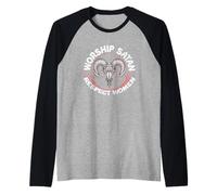 Worship Satan Respect Femme Sataniste Satanique Manche Raglan