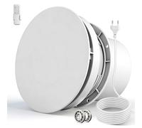 Worshow Extracteur d'Air Salle de Bain avec Moteur EC Économe, 100mm Ventilateur de Ventilation à 3 Vitesses avec Télécommande, Aspiration Soufflage avec Minuterie Étanche IPX4