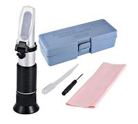 Wort Réfractomètre de gravité spécifique ATC Brix pour bière, vin et jus de fruits 1.000-1.130, Brix Mètre à double échelle 1.000-1.130 et Brix 0-32%