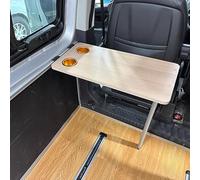 Wortat Table pliante à fixation murale pour camping-car et caravane, table de camping coulissante amovible, facile à utiliser, naturel, H 39 x 79 cm