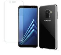 wortek Coque de protection complète 2 en 1 pour Samsung Galaxy A8 2018 avec film de protection d'écran