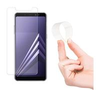 Wortek Film de protection compatible avec le Galaxy A8 (2018) Protection d'écran Film de protection d'écran, lot de 3, transparent