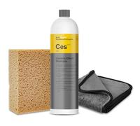 wortek Koch Chemie Kit de shampooing à effet céramique avec chiffon sec et éponge pour voiture Revêtement céramique