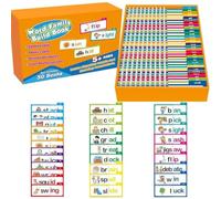 Wortfamilie-Flip-Books, 30 livres de lecture et de rimes, cartes d'apprentissage de vocabulaire, cartes d'apprentissage des mots de vision, livre d'activités à rabat, jeux de lecture