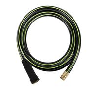 Worth Leader Tuyau d'arrosage court de 1,9 cm x 3 m - Pas de torsion, flexible, étanche, raccords mâles vers femelles - Tuyau d'eau léger en PVC durable robuste avec extrémité en laiton et aluminium