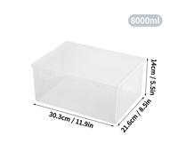 Worthbuy Boîte De Rangement En Plastique Pour Fournitures De Bureau,Grande Capacité,Transparente,Étui De Rangement Pour Papier A4,Organisation De Bureau - Type 8000ml #B