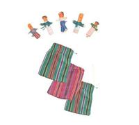 Woru Poupées Anti-soucis Poupée Anti-soucis env. 3 cm de Haut, 6 pièces dans Un Sachet Quitapenas, Poupées tracas, Mangeuses de chagrins