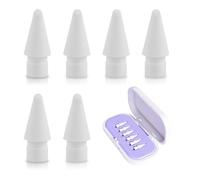 WoRuyKot Lot de 6 Stylets de Rechange compatibles avec Les Pointes Apple Pencil - Haute sensibilité - Compatibles avec iPad Pro - Blanc (Violet)