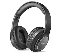 WorWoder Casque Bluetooth sans Fil, Casque sans Fil stéréo, Temps de Lecture 80H, Basses Graves, Cache-Oreilles protéiques à mémoire Douce, Mode de câble de Microphone intégré PC/Mobile/TV