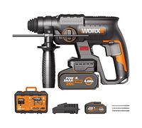 WORX 18V(20V MAX) Perceuse à Percussion Rotative Perforateur sans Fil WX381.2, PowerShare, Brushless, 3 Fonctions en 1 Outil Percer Marter et de Burin Anti-vibration