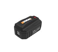 WORX Adaptateur USB PowerShare 20V WA4009 | Recharge jusqu'à 2 appareils USB directement depuis une batterie PowerShare 20V
