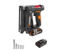 WORX Agrafeuse et Cloueuse de Finition sans Fil 20V WX843, 2 en 1, Jusqu'à 60 Clous/min, Réglage de la Pronfondeur Sans Outil, Livrée avec Batterie, Chargeur, 500 Clous et 500 Agrafes