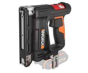 WORX Agrafeuse et Cloueuse de Finition sans Fil 20V WX843.9, 2 en 1, Jusqu'à 60 Clous/min, Réglage de la Pronfondeur Sans Outil, Livrée Avec 500 Clous et 500 Agrafes, Sans Batterie ni Chargeur