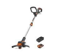 WORX Coupe Bordure sans Fil avec Batterie Ø30cm WG163E.2 Coupe-Herbe Débroussailleuse Batterie Électrique avec 1pc 2.0Ah 20V Powershare 1.65mm 3m Fil Tête Rotative à 90° Manche Télescopique