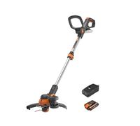 Worx Coupe Bordure sans Fil avec Batterie Ø30cm WG163E.2 Coupe-Herbe Débroussailleuse Batterie Électrique avec 1pc 2.0Ah 20V Powershare 1.65mm 3m Fil Tête Rotative à 90° Manche Télescopique