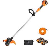 WORX - Coupe-Bordures Électrique sans Fil 40V - 2Ah - Ø33 cm - Livré avec Batterie Worx et Chargeur - Capot de Protection - Poignée Réglable - Compact et Ergonomique - WG183E
