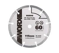 WORX - Disque de coupe diamenté - Idéal pour la coupe du carrelage - 115 mm - WA5048 (compatible avec les modèles WORX : WX427, WX429 et WX439)