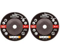 WORX - Disque de meulage multi-matériaux pour meuleuse - Ø 76 mm - WA6074 (Accessoire universel et compatible avec meuleuse Chopper WORX WX801) (Lot de 2)