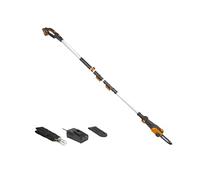WORX - Elagueuse / tronçonneuse sur tige télescopique 20V - 2Ah - WG349E -⌀ 20 cm (Hauteur de coupe 4m, livrée avec batterie et chargeur, harnais, gaine de lame)