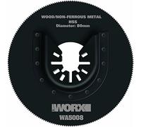 WORX - Lame de scie circulaire - Ø 80 mm - Pour outils oscillants multifonctions Sonicrafter et autres outils du marché - Accessoire universel avec fixation en étoile - WA5008 (pour bois et plastique)