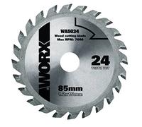 WORX - Lame de scie circulaire TCT - Pour la coupe du bois - 24 dents - 85 mm - WA5034