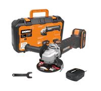 WORX Meuleuse d'angle sans fil 20V WX808 Ø115 mm | Design compact, vitesse variable, changement de disque sans outil et compatible PowerShare