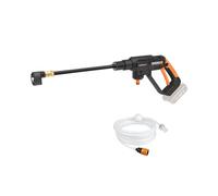 WORX Nettoyeur à Pression sans Fil 20V WG621E.9, Pression Max de 24,2 Bar, puise l'eau n'importe où, léger, livré avec Tuyau 5m, Lance Longue, buse à Jets Multiples, sans Batterie ni Chargeur