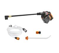 WORX NITRO - Nettoyeur haute pression Hydroshot sans fil Brushless 20V - WG633E.9 (livré sans batterie ni chargeur, tuyau de 6m, lance longue, buse à jets multiples, adaptateur bouteille de soda, etc)